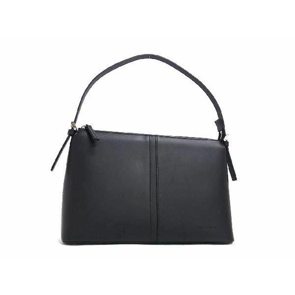 BURBERRY Leather Hobo Bag Black